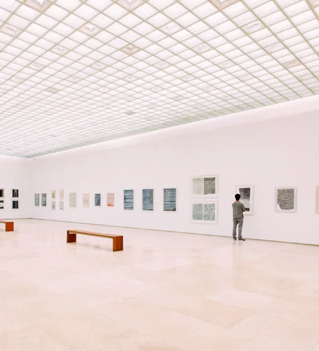 Gallery with polished floor