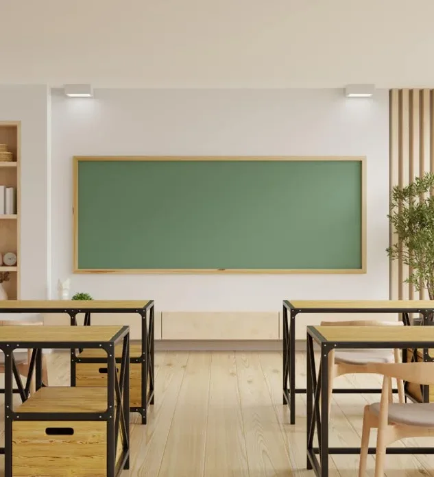 Bright preschool classroom
